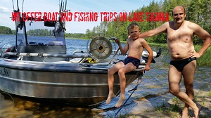 Hot summerdays in Saimaa wilderness - boating on Lake Saimaa
